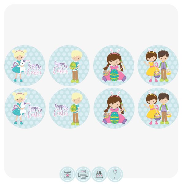 Easter Friends Cupcake Toppers