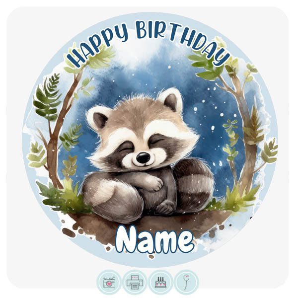 Baby Racoon Edible Cake Topper