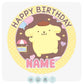 Pompompurin Inspired Edible Cake Topper