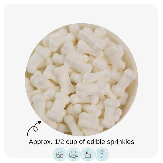 Edible Sprinkles | White bones