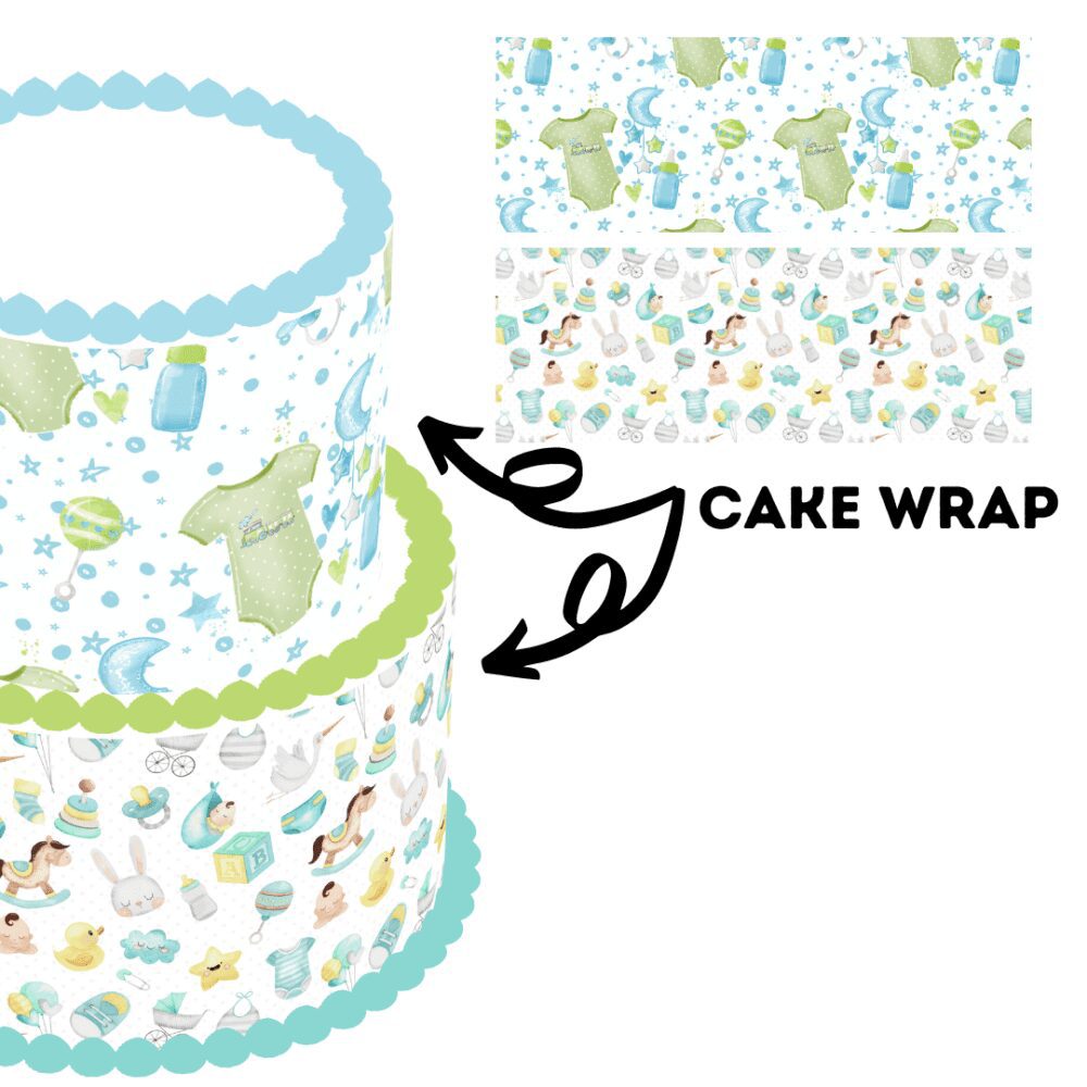 Cake Wrap // Baby Shower Boy