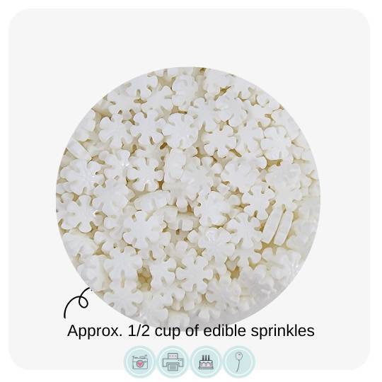 Edible Sprinkles | Snowflake Mix