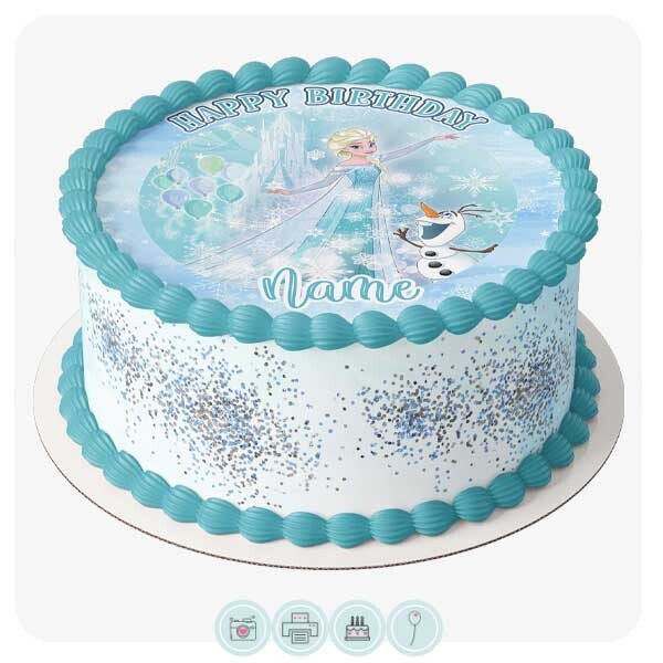 Elsa Frozen Party :: Edible Cake Topper