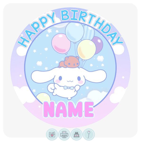 Cinnamoroll Inspired Edible Cake Topper - Buy Now!