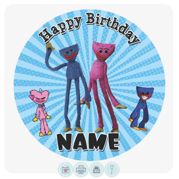 Huggy Wuggy and Kissy Missy - Edible Cake Topper - Buy Now!