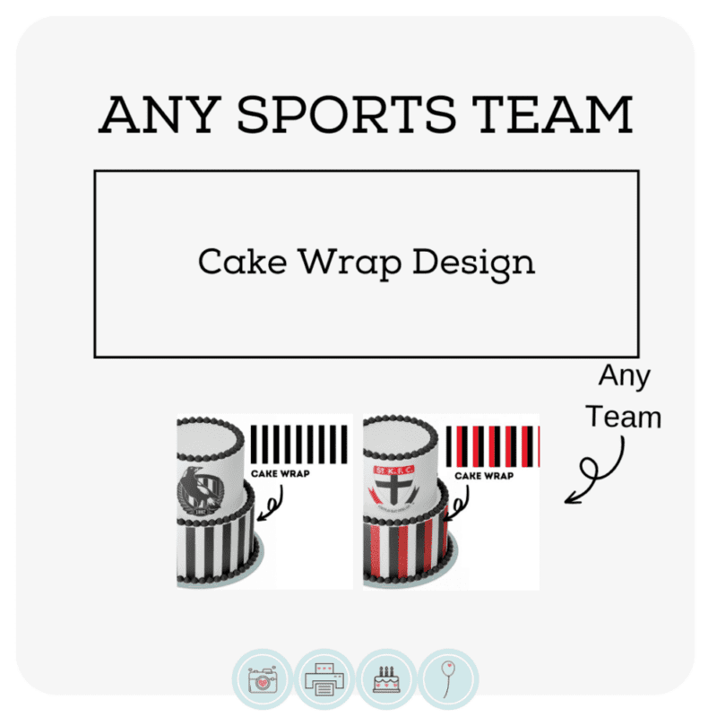 Custom SPORTS Cake Wrap | Any Team