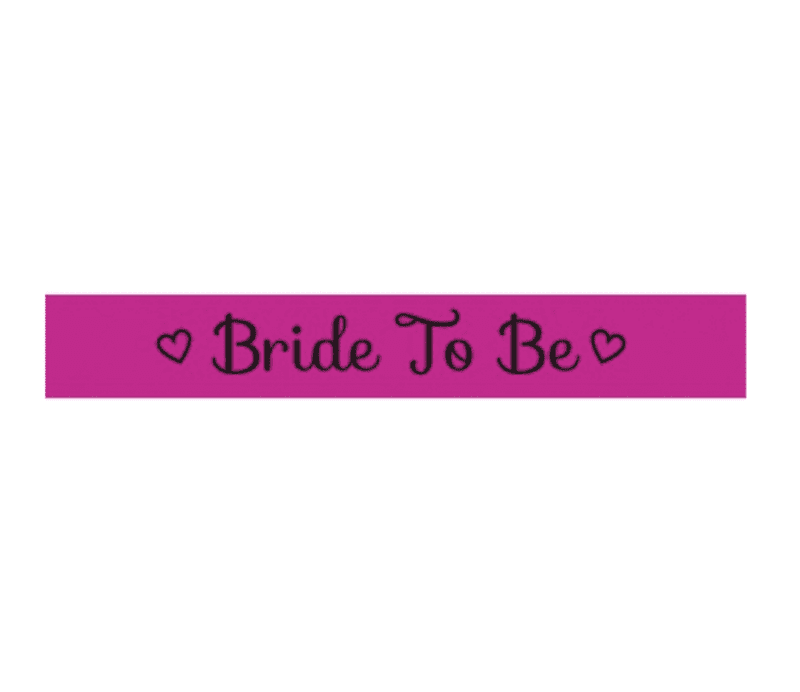 Bride to be sash