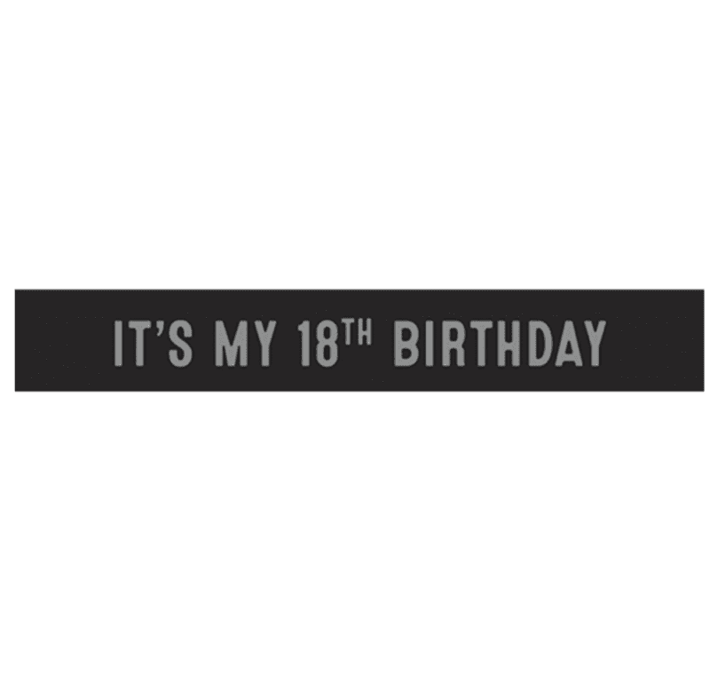 18th Birthday Sash