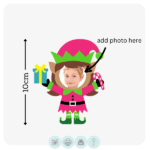 Elf Girl pre cut with photo | Edible Icing Images (10cm)