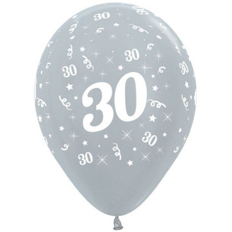 SEMPERTEX 30CM AGE BALLOON | Silver 30