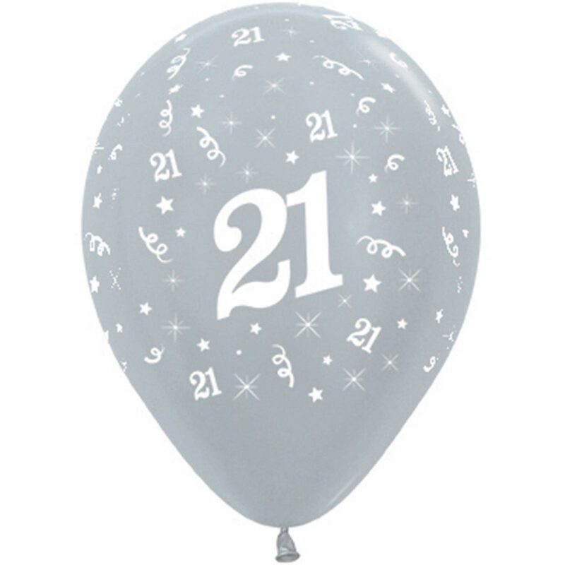 SEMPERTEX 30CM AGE BALLOON | Silver 21