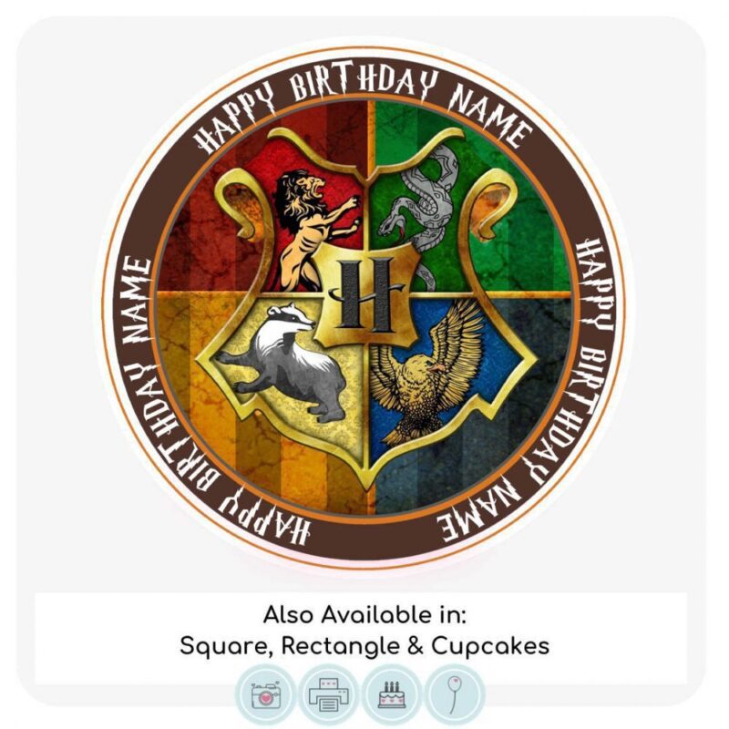 Harry Potter Houses Themed Cake Topper