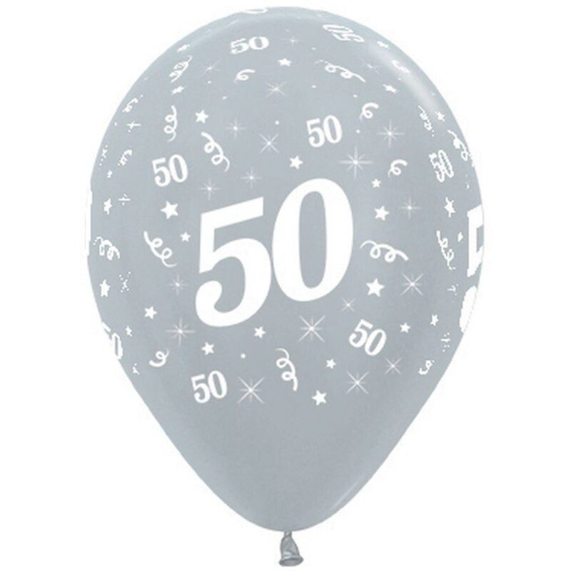 SEMPERTEX 30CM AGE BALLOON | Silver 50