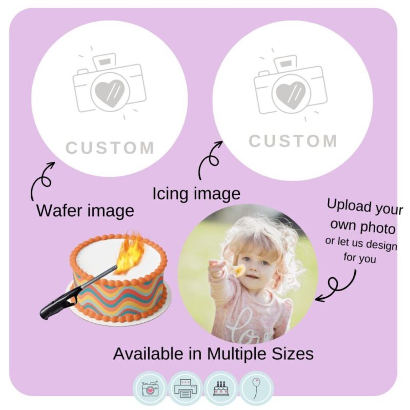 Custom Burn Away Cake Topper Kit | Various shapes/sizes