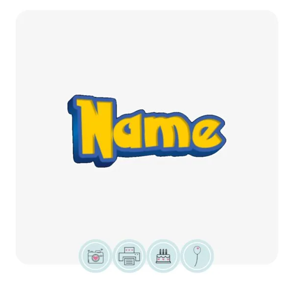 Personalised Pokemon Inspired Font | Edible Icing Images