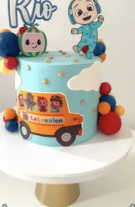 A cake created by an Edible Cake Toppers customer