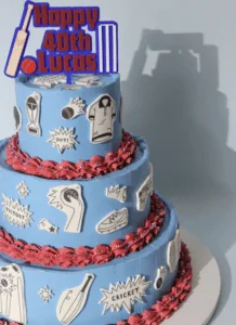 A cake created by an Edible Cake Toppers customer