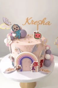 A cake created by an Edible Cake Toppers customer