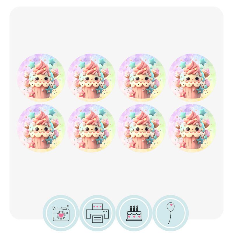 Cupcake Party  Cupcake Toppers