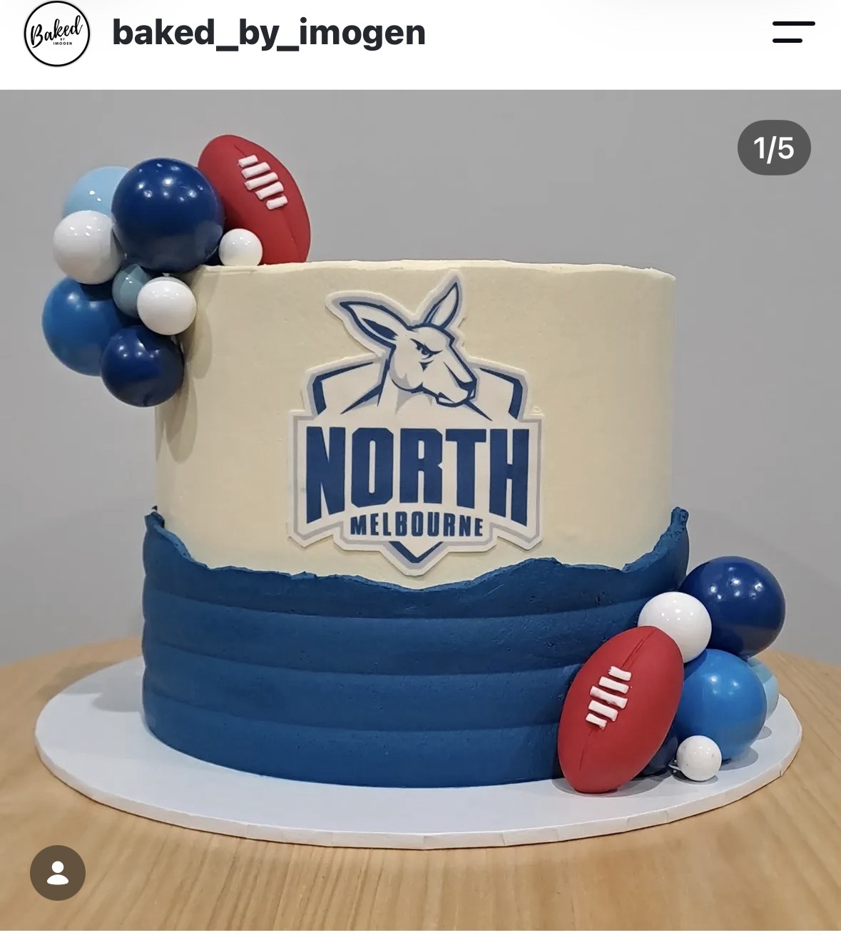 AFL Inspired North Melbourne Kangaroos Shape | Edible Icing Images - Image 2