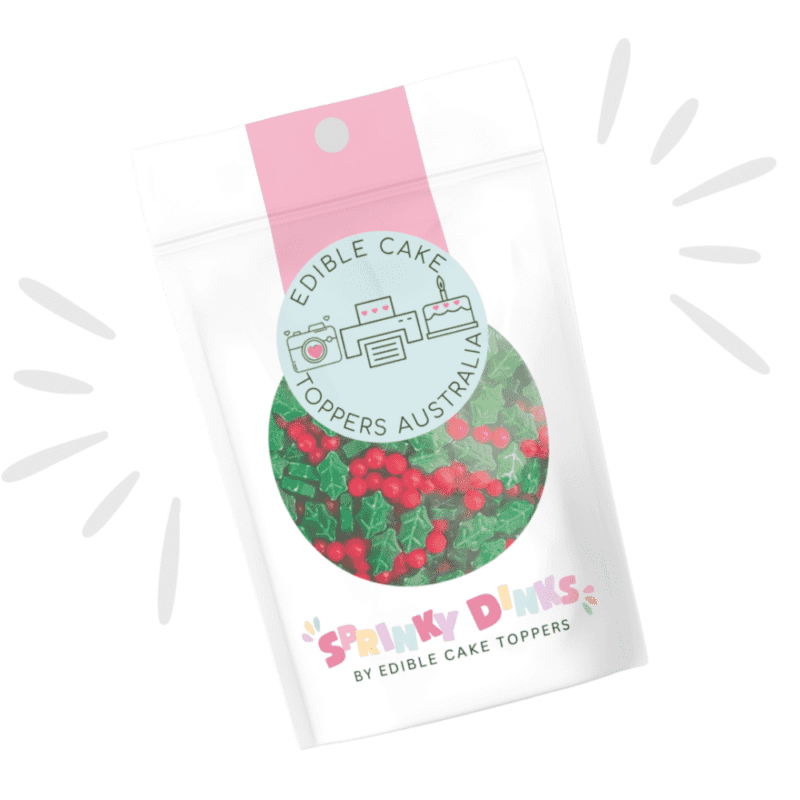 Edible Sprinkles // Christmas Holly
