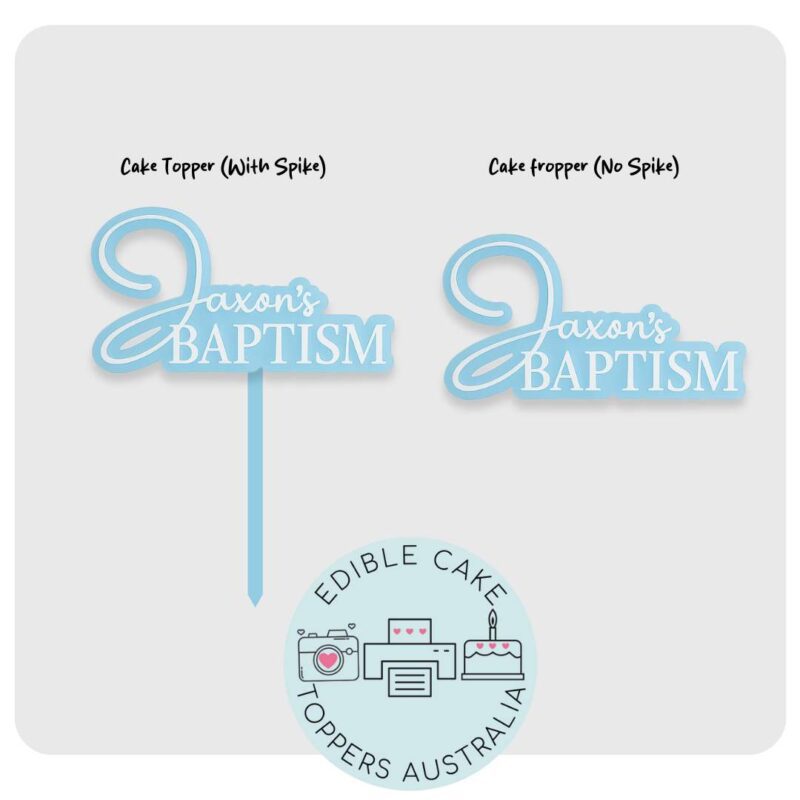 Acrylic Cake Topper / Fropper | Custom | Baptism - Image 3