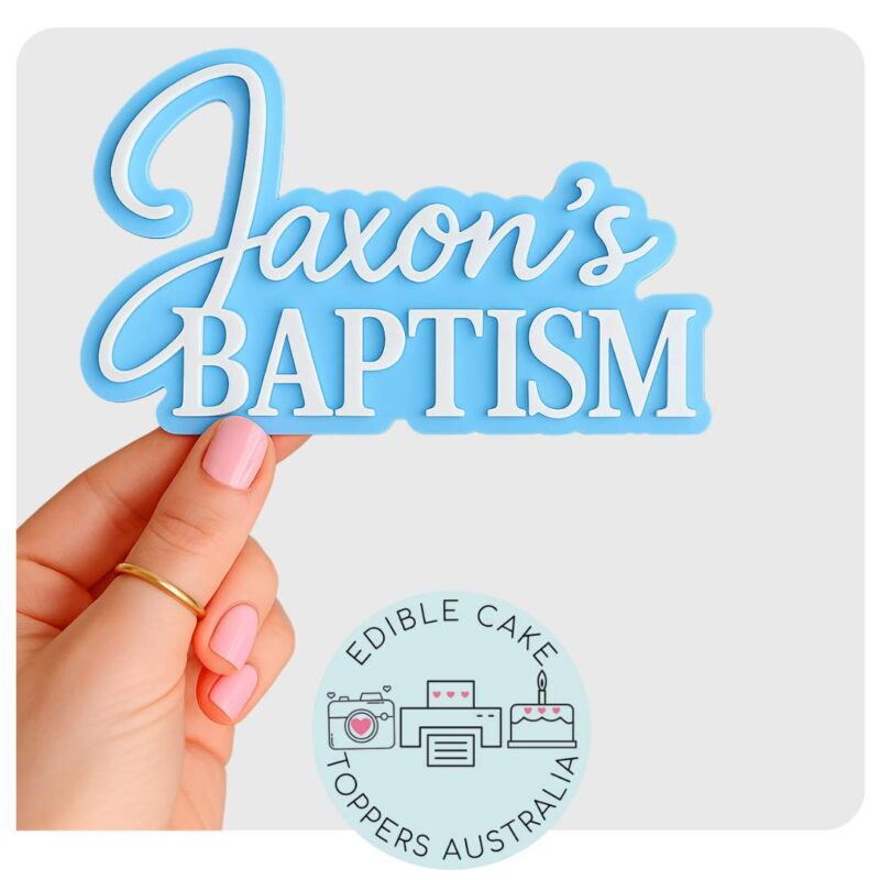 Acrylic Cake Topper / Fropper | Custom | Baptism - Image 4