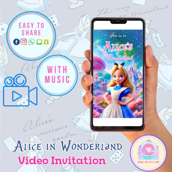 Alice in Wonderland Video Invitation