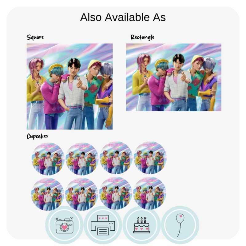 Kpop Saja Boys Edible Cake Topper - Image 2