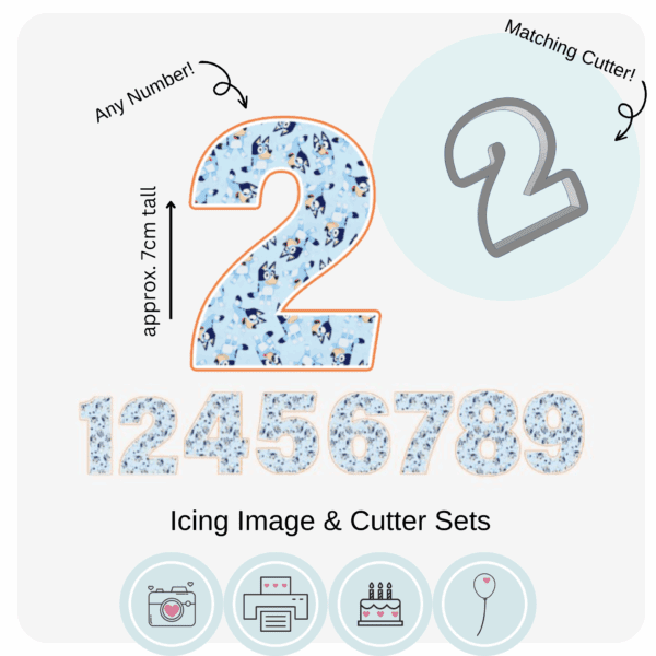 Bluey Number Bake + Stick Set