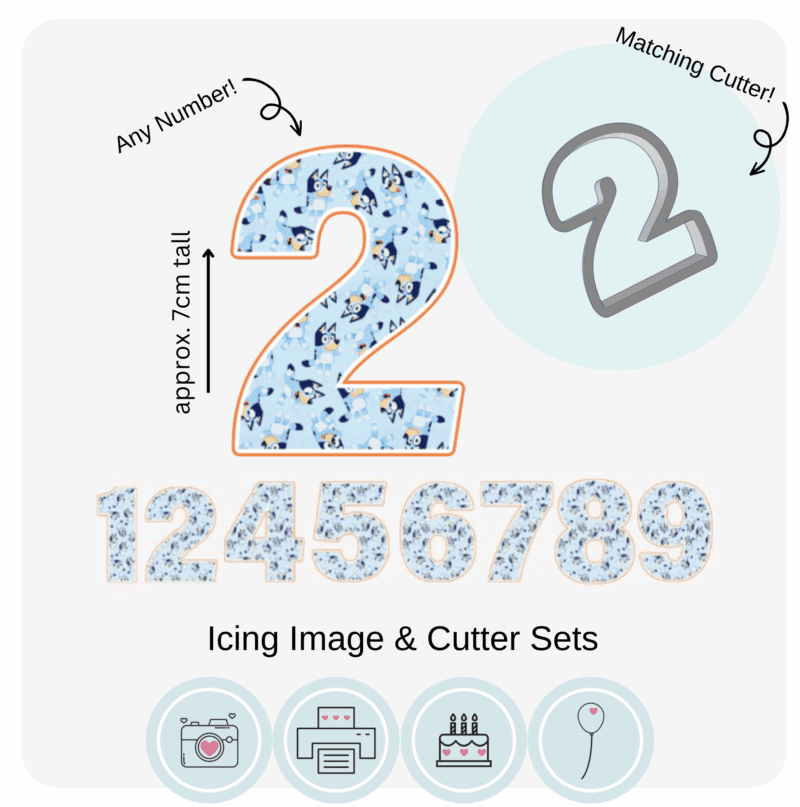 Bluey Number Bake + Stick Set