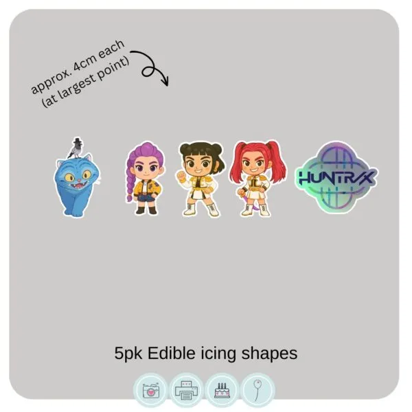 Kpop Demon Hunters Inspired mini shapes | Edible Icing Images