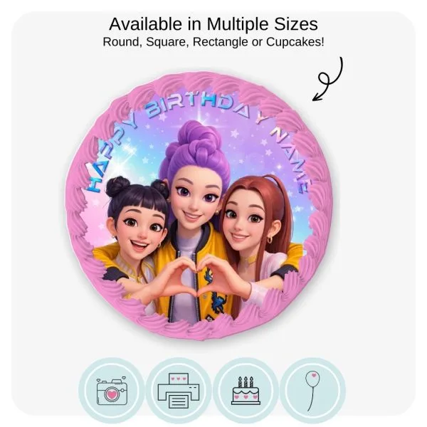 Huntrix Inspired Edible Cake Topper