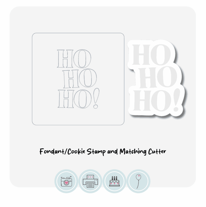 Wonky Ho Ho Ho | Fondant Cookie Stamp and Cutter