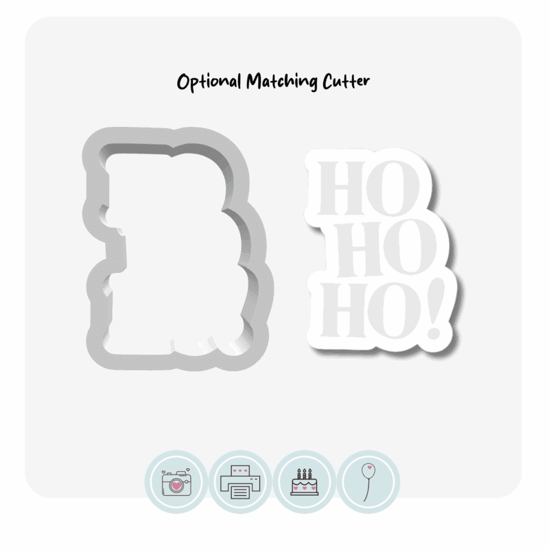 Wonky Ho Ho Ho | Fondant Cookie Stamp and Cutter - Image 2