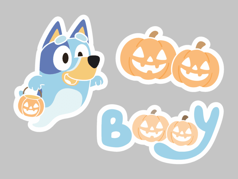 Bluey Ghost | Fondant Cookie Stamp and Cutter - Image 3
