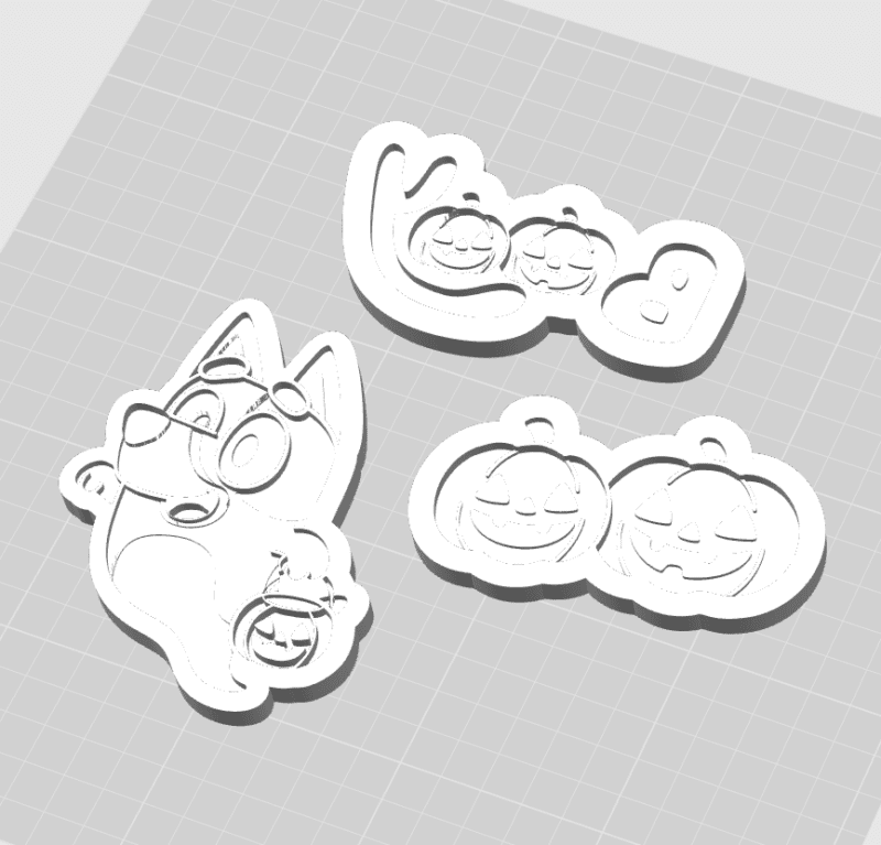 Bluey Ghost | Fondant Cookie Stamp and Cutter - Image 2