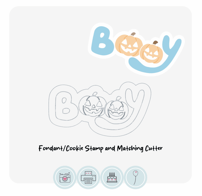 BOOY | Fondant Cookie Stamp and Cutter