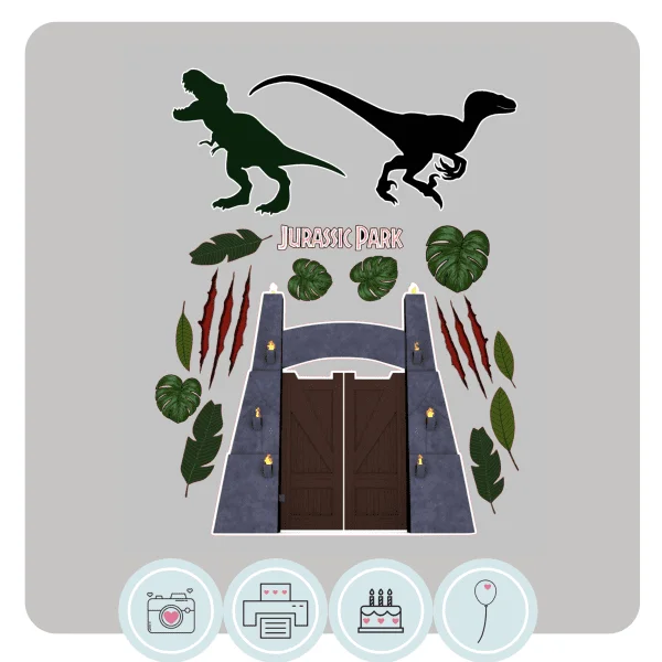 Jurassic edible images cake kit