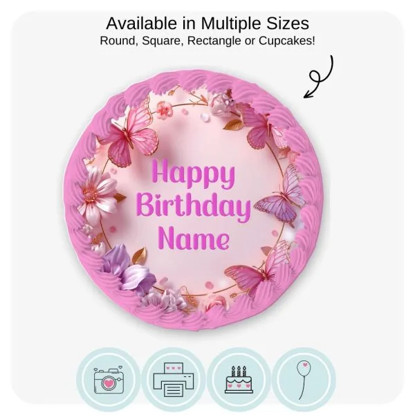 3d Butterflies Edible Cake Topper