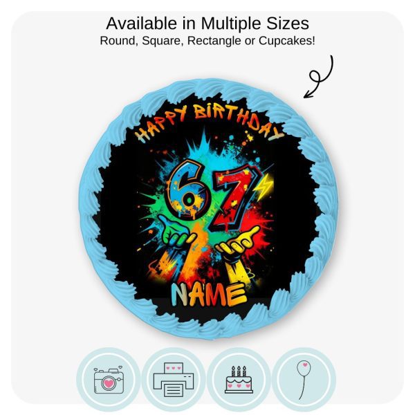 67 Meme Edible Cake Topper