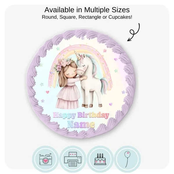 Princess Unicorn Cake Topper