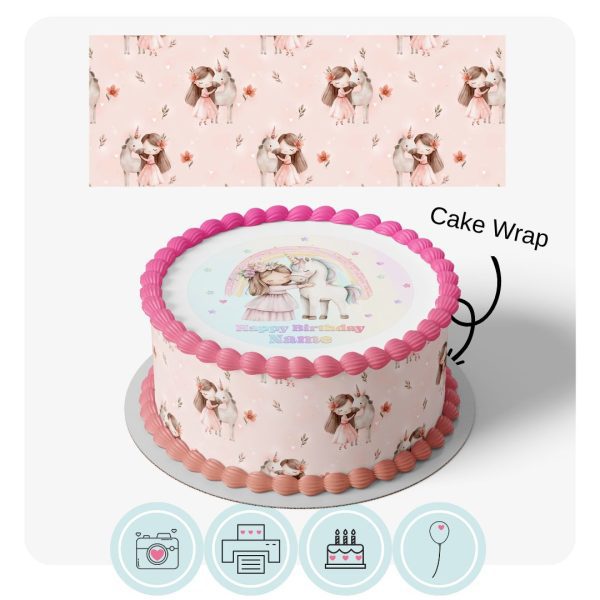 Cake Wrap | Princess Unicorn