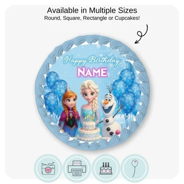 Frozen Inspired Celebration: Edible Cake Topper