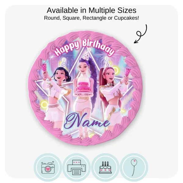 Huntrix Inspired Party Edible Cake Topper