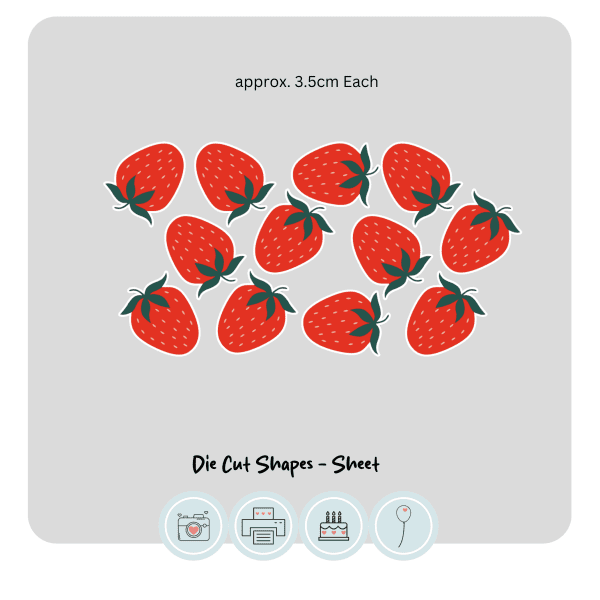 Berry Sweet Strawberries | Precut Icing Sheet