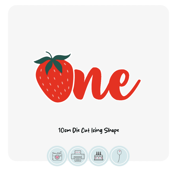 Strawberry ONE Logo | Edible Icing Images