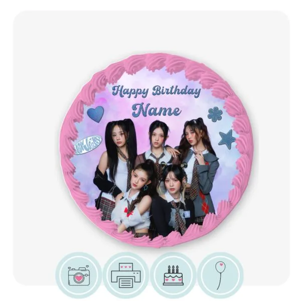 New Jeans Inspired Edible Cake Topper