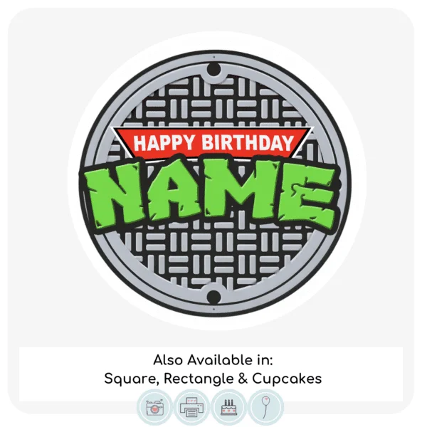 Sewer Lid  Edible Cake Topper