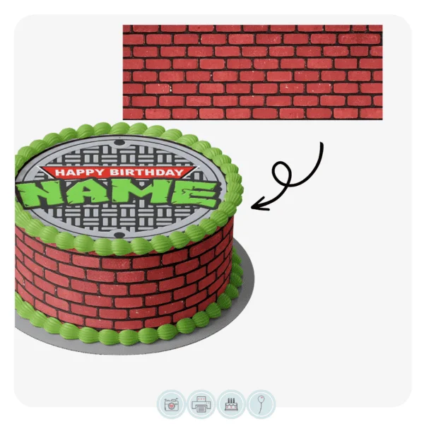 Cake Wrap | Mutant Red Bricks